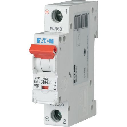Eaton xPole - PXL PXL MCB, 1P, 10A Curve C, 440V AC, 48V DC, 10 kA Breaking Capacity [236685 PXL-C10-DC]; 254-637