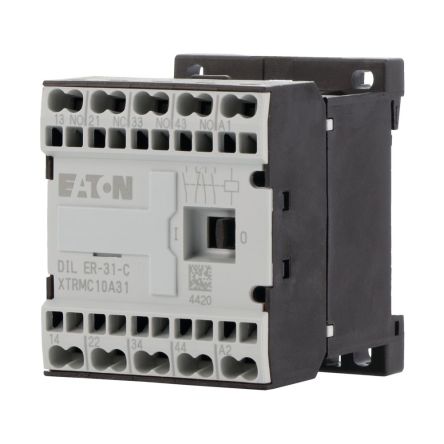 Eaton Moeller DILER DILER Contactor Relay, 24 V Coil, 4-Pole, 6 A, 1 NC, 3 N/O, 600 V [231824 DILER-31-C(24V50/60HZ)]; 254-731