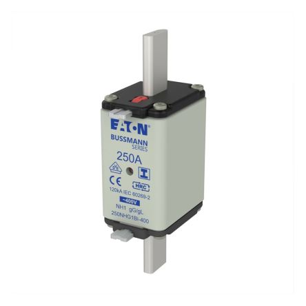Eaton 250A NH Fuse, 63 x 40 x 135mm, 400V ac [250NHG1BI-400]; 254-762