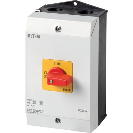 Eaton 3 Pole Surface Mount Isolator Switch - 32A Maximum Current, IP65 [255893 P1-32/I2-RT-NA]; 254-770