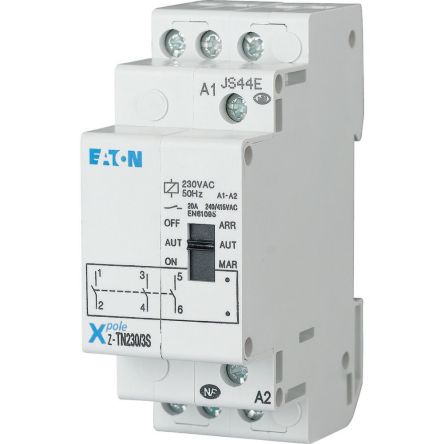 Eaton Z-TN Series Relay, DIN Rail Mount, 230V ac Coil, 3PST, 3-Pole, 20A Load [265576 Z-TN230/3S]; 254-839