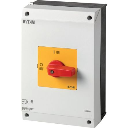 Eaton 3 Pole Surface Mount Isolator Switch - 63A Maximum Current, IP65 [255899 P3-63/I4-RT-NA]; 254-900