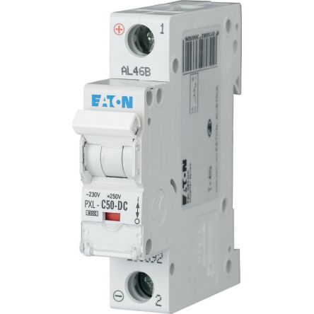 Eaton xPole - PXL PXL MCB, 1P, 50A Curve C, 440V AC, 48V DC [236692 PXL-C50-DC]; 255-183