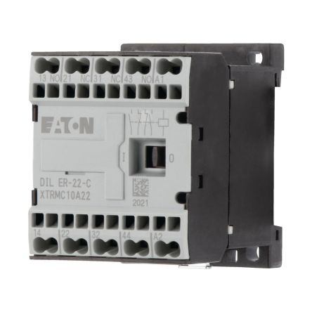 Eaton Moeller DILER DILER Contactor Relay, 230 V Coil, 4-Pole, 6 A, 25 VA, 2NC, 2NO, 600 V ac [231802 DILER-22-C(230V50/60HZ)]; 255-290
