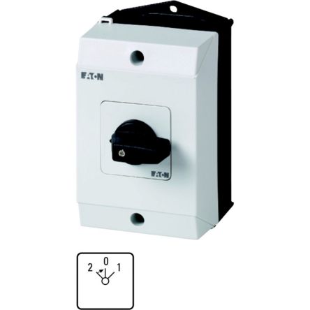 Eaton, 3P 3 Position 45° Rotary Cam Switch, 690V (Volts), 20A, Spring Return Actuator [218980 T0-3-15393/I1]; 255-458