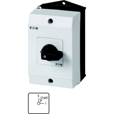 Eaton, 2P 3 Position 45° Rotary Cam Switch, 690V ac, 20A, Spring Return Actuator [222598 T0-2-15125/I1]; 255-479
