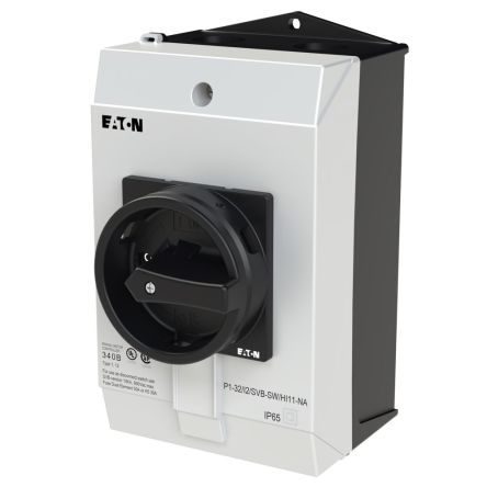 Eaton 3 Pole Surface Mount Isolator Switch - 32A Maximum Current, IP65 [255895 P1-32/I2/SVB-SW/HI11-NA]; 255-507
