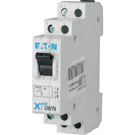 Eaton 1 Pole DIN Rail Changeover Switch - 20A Maximum Current, IP40 [248347 Z-S/WTN]; 255-683