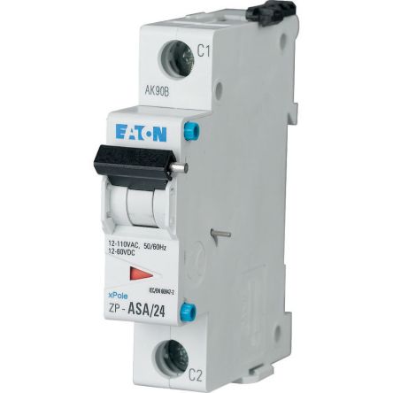 Eaton Shunt Release, 2 Contact, 1NC/1NO, Top Hat Rail, Eaton Distribution [248438 ZP-ASA/24]; 255-687