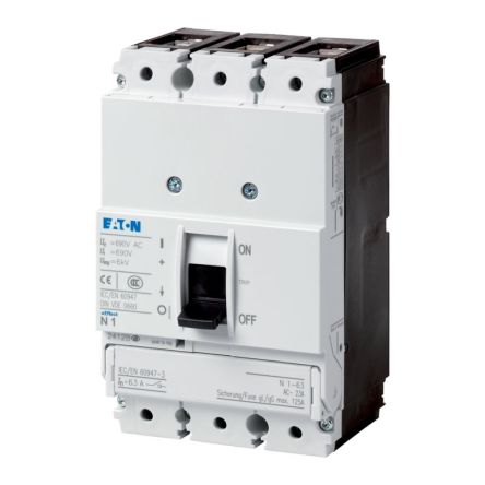 Eaton Switch Disconnector, 3 Pole, 100A Max Current [259144 N1-100]; 255-703