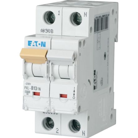 Eaton xPole - PXL PXL MCB, 1P, 13A Curve C, 230V AC, 10 kA Breaking Capacity [236165 PXL-C13/1N]; 255-729