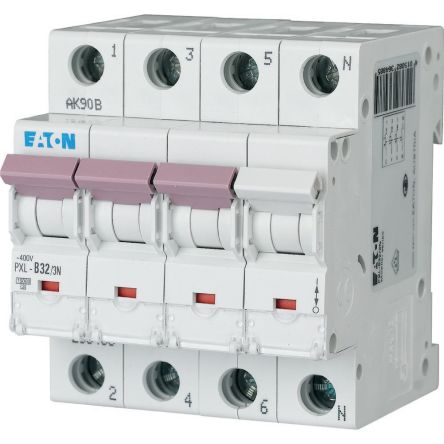Eaton xPole - PXL PXL MCB, 3P, 32A Curve B, 400V AC, 10 kA Breaking Capacity [236488 PXL-B32/3N]; 255-741