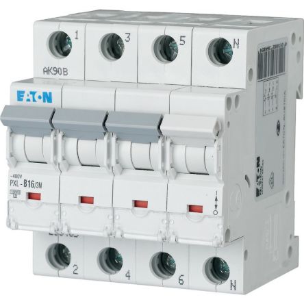 Eaton xPole - PXL PXL MCB, 3P, 16A Curve C, 400V AC, 10 kA Breaking Capacity [236527 PXL-C16/3N]; 255-744