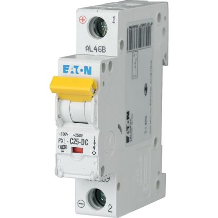 Eaton xPole - PXL PXL MCB, 1P, 25A Curve C, 440V AC, 48V DC, 10 kA Breaking Capacity [236689 PXL-C25-DC]; 255-766