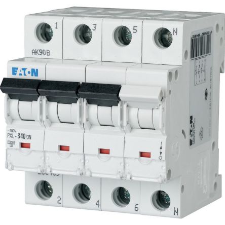 Eaton xPole - PXL PXL MCB, 3P, 40A Curve D, 400V AC, 10 kA Breaking Capacity [236554 PXL-D40/3N]; 256-170