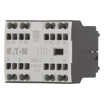 Eaton Auxiliary Contact, 4 Contact, 1 N/O, 3 N/C, Front Fastening, DILE [230259 13DILE-C]; 256-252
