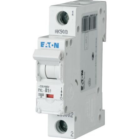 Eaton xPole - PXL PXL MCB, 1P, 1A Curve B, 230V AC, 10 kA Breaking Capacity [236002 PXL-B1/1]; 256-259