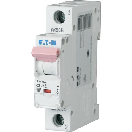 Eaton xPole - PXL PXL MCB, 1P, 2A Curve B, 230V AC, 10 kA Breaking Capacity [236005 PXL-B2/1]; 256-260