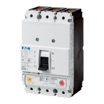 Eaton, Eaton Moeller NZM MCCB Molded Case Circuit Breaker 3P 50A, Breaking Capacity 18.5 kA, Fixed Mount [272254 NZMB1-A50-NA]; 256-793
