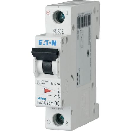Eaton xEffect FAZ MCB, 1P, 13A Curve C, 250V DC, 10 kA Breaking Capacity [279127 FAZ-C13/1-DC]; 256-844