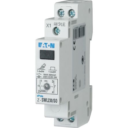 Eaton 2 Pole DIN Rail Isolator Switch - 16A Maximum Current, IP40 [276307 Z-SWL230/SO]; 257-012
