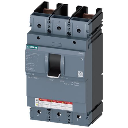 Siemens, SENTRON MCCB 2P 400A, Breaking Capacity 100 kA, Fixed Mount [3VA5340-1BB61-0AA0]; 257-226
