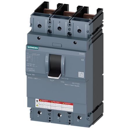 Siemens, SENTRON MCCB 4P 400A, Breaking Capacity 65 kA, Fixed Mount [3VA5340-0BB41-0AA0]; 257-325