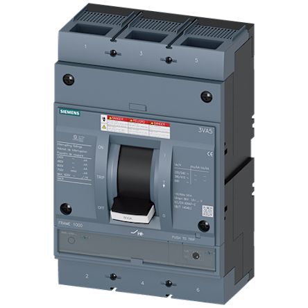 Siemens, SENTRON MCCB Molded Case Circuit Breaker 2P 700A, Breaking Capacity 100 kA, Fixed Mount [3VA5570-7EC62-0AA0]; 257-516
