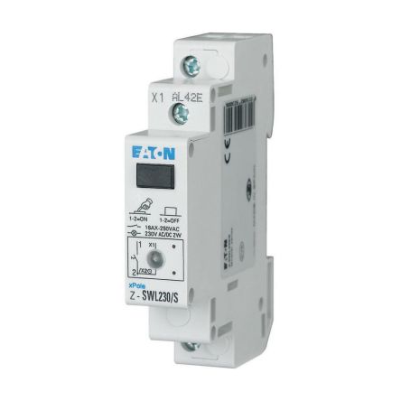 Eaton 1 Pole DIN Rail Isolator Switch - 16A Maximum Current, IP40 [292300 Z-SWL230/S]; 257-778