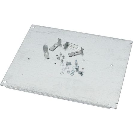 Eaton 2839 Series Galvanised Steel Mounting Plate, 30mm H, 420mm W, 520mm L for Use with GS 1 [283953 XMG131606MV]; 258-124