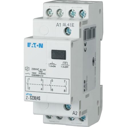Eaton DIN Rail Impulse Relay, 230V ac Coil, 16A Switching Current, 4PST [270335 Z-S230/4S]; 258-409