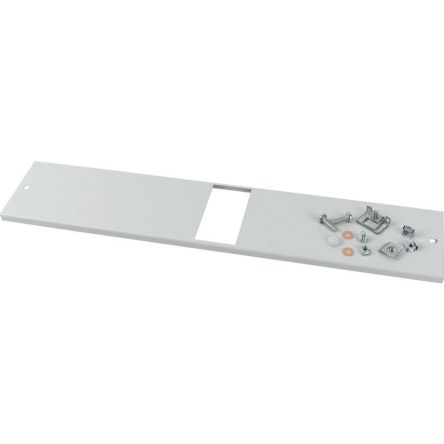 Eaton 2839 Series RAL 7035 Metal Cover, 10mm H, 100mm W, 500mm L for Use with NZM1 [283997 XMN130406C]; 258-547