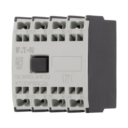 Eaton Auxiliary Contact, 4 Contact, 2 N/C, 2 N/O, Front Fastening, DILM [278046 DILM150-XHIC22]; 258-719