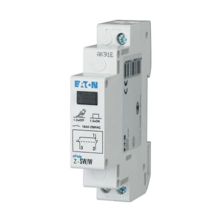 Eaton 1 Pole DIN Rail Isolator Switch - 16A Maximum Current, IP40 [276303 Z-SW/W]; 258-838