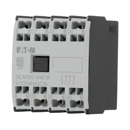 Eaton Auxiliary Contact, 4 Contact, 1 N/O, 3 N/C, Front Fastening, DILM [278047 DILM150-XHIC13]; 258-979