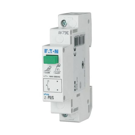 Eaton Z-PU Series Push Button Switch, DIN Rail, 2 NO, 250V, IP40 [276292 Z-PU/SS]; 259-086