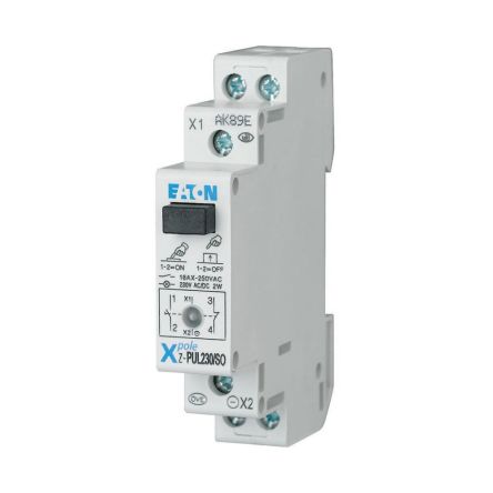 Eaton Z-PUL Series Push Button Switch, DIN Rail, 1NC, 1NO, 250V, IP40 [276298 Z-PUL230/SO]; 259-088