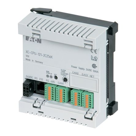 Eaton XC Series PLC CPU for Use with I/O Module XIO-EXT-121-1, XI/OC Expansions, 24 V dc Supply, Digital Output, [290446 XC-CPU121-2C256K]; 259-103