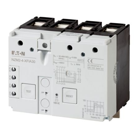 Eaton Eaton Moeller NZM Residual Current Release for use with Four Pole NZM2-4, N2-4 [292345 NZM2-4-XFIA30]; 259-864
