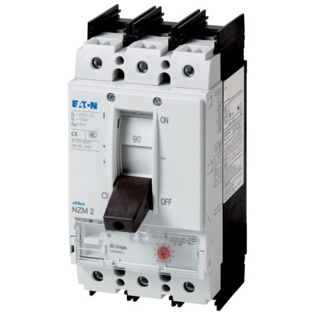 Eaton, Eaton Moeller NZM MCCB Molded Case Circuit Breaker 3P 90A, Breaking Capacity 5 kA, Fixed Mount [271160 NZMN2-SE90-CNA]; 259-910