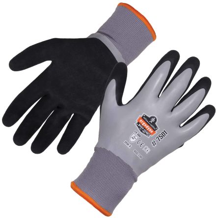 Ergodyne ProFlex Grey Acrylic Waterproof Work Gloves, Size XXL, Nitrile Coating [17636]; 260-099