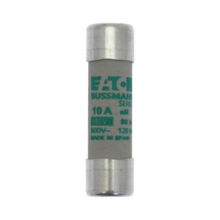 Eaton 10A Cartridge Fuses, 14 x 51mm [C14M10S CYL FUSE >STR >14 x 51 10A GG 500V AC]; 260-727