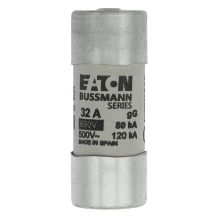 Eaton 32A Cartridge Fuses, 22.2 x 58mm [C22G32S]; 260-731