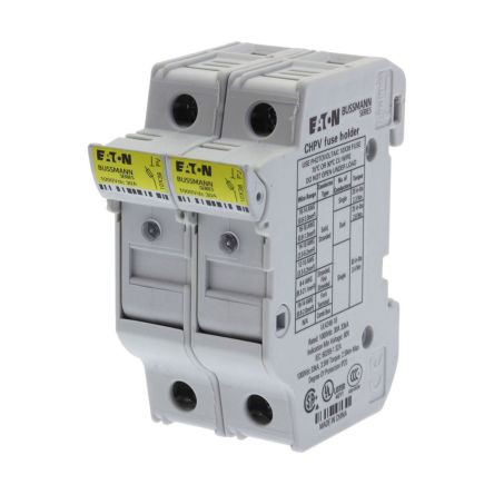 Eaton 30A Fuse Holder for 10 x 38mm Fuse, 2P, 100V [CHPV2IU]; 261-313