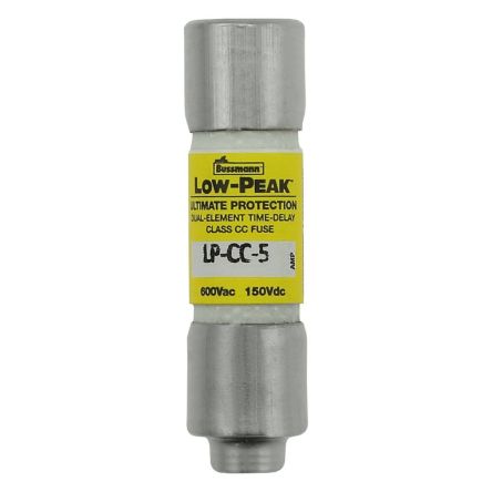Eaton 5A T Melamine Cartridge Fuse, 1.5 x 0.41in [LP-CC-5]; 261-345