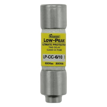 Eaton 600mA T Melamine Cartridge Fuse, 1.5 x 0.41in [LP-CC-6/10]; 261-346