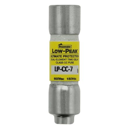 Eaton 7A T Melamine Cartridge Fuse, 1.5 x 0.41in [LP-CC-7]; 261-385