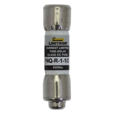 Eaton 1.5A T Melamine Cartridge Fuse, 1.5 x 0.41in [FNQ-R-1-1/2]; 261-463
