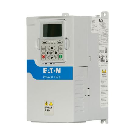 Eaton Inverter Drive, 0.75 kW, 3 Phase, 400 V ac, 2.2 A, DG1 Series [9702-0200 DG1-342D2EB-C20C]; 261-540