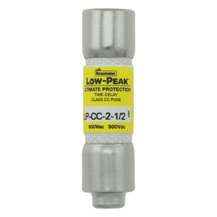 Eaton 2.5A T Melamine Cartridge Fuse, 1.5 x 0.41in [LP-CC-2-1/2]; 261-651